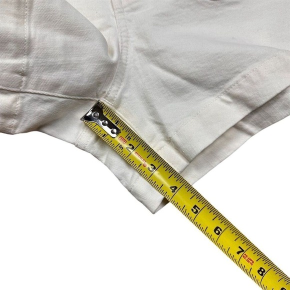 NWT Madewell Women's Denim Emmett Short Patch Pocket High-Rise Sailor White 32 - Picture 9 of 12